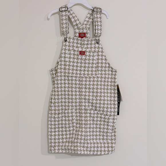 NWT Dickies Girls Herringbone Overall Dress Size L (14/16) - Picture 1 of 7